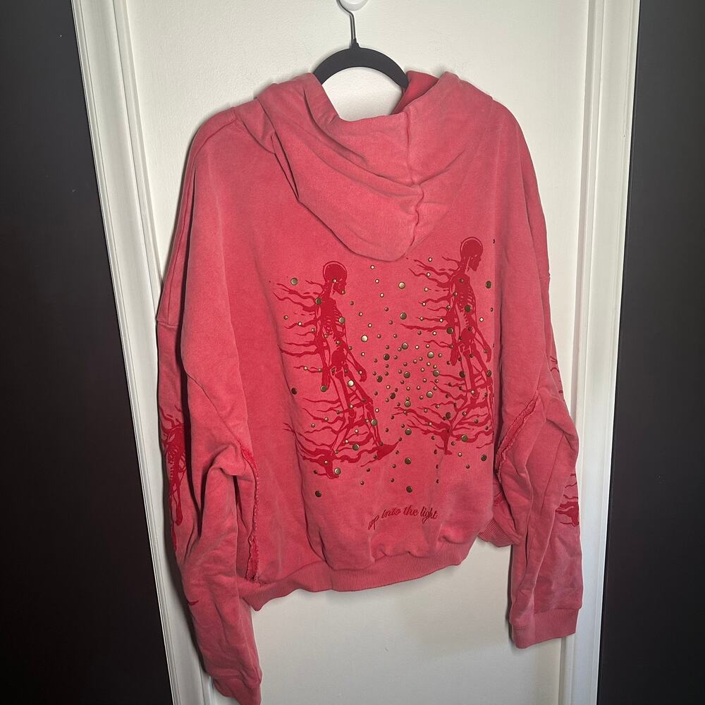 Sunwalker Men's Sun Red Hoodie Sweatshirt Size XXL - Picture 5 of 10